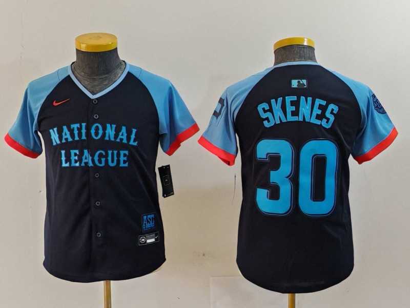 Youth Pittsburgh Pirates #30 Paul Skenes Navy 2024 All Star Limited Stitched Jersey->2024 mlb all-star->MLB Jersey